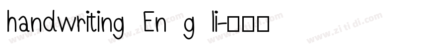 handwriting En g li字体转换